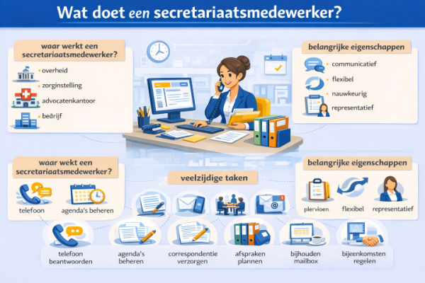 Alles over het beroep secretariaatsmedewerker Wat doet een secretariaatsmedewerker
